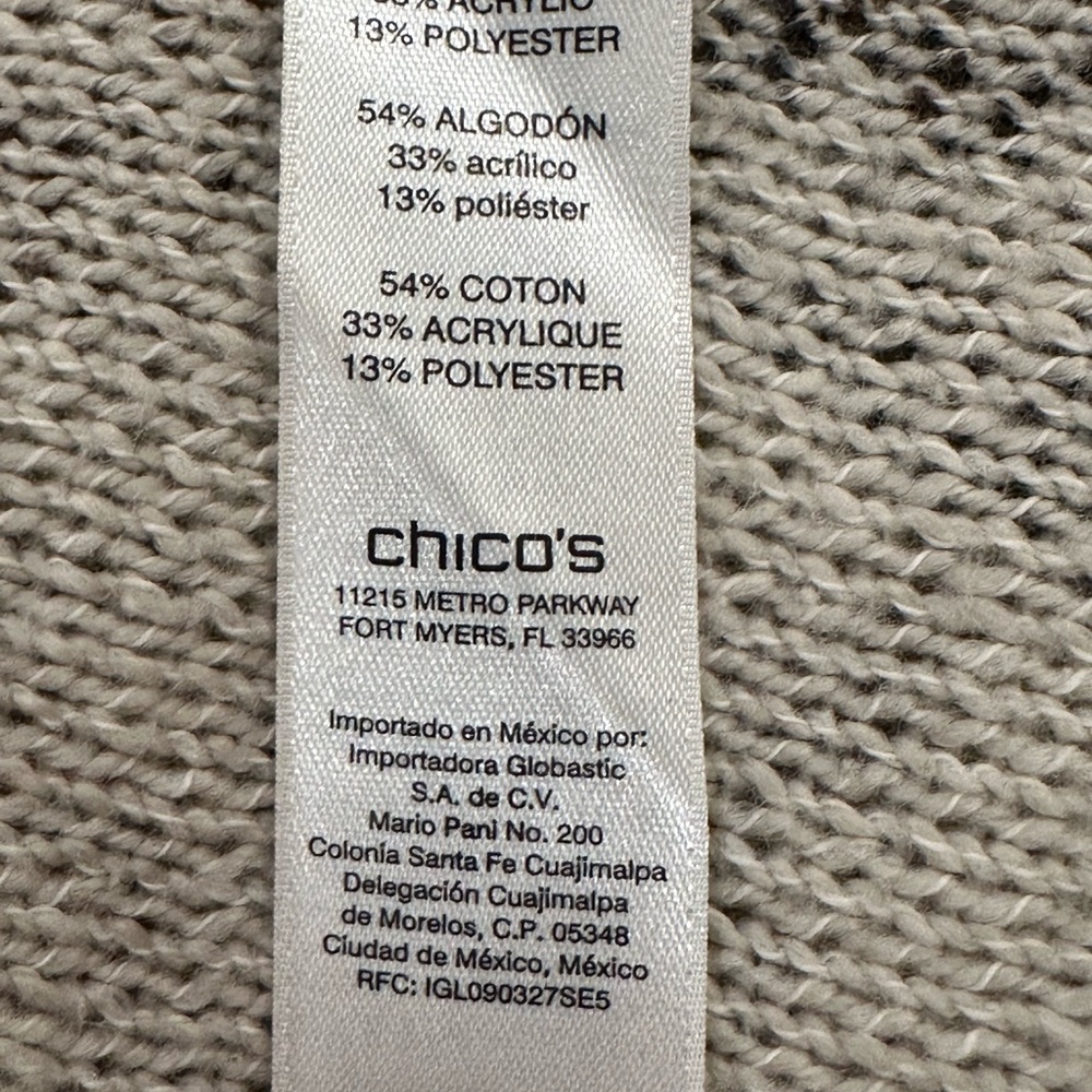 Chico’s cool-warm mixed‎ cardigan - Picture 9 of 12